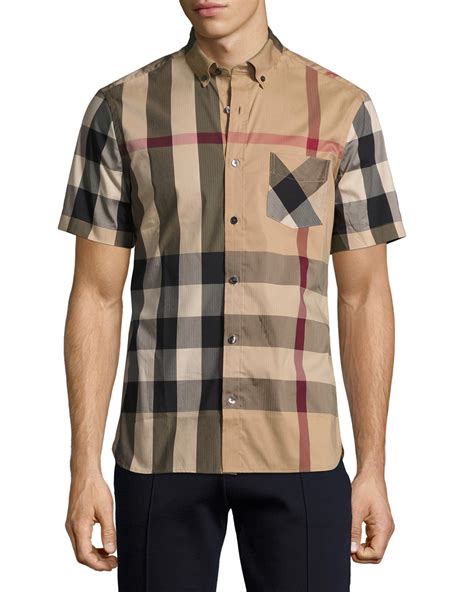 short sleeve women burberry shirt|Burberry men's shirts clearance.